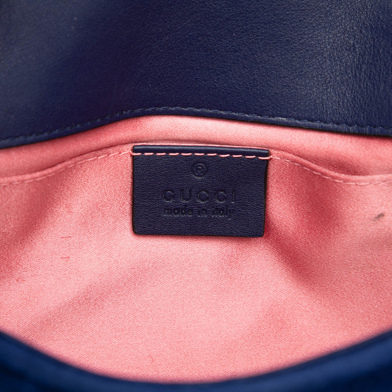 Small GG Marmont Matelasse Velvet Shoulder Bag - Image 5