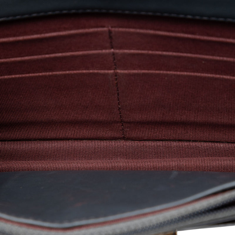 Quilted Patent Golden Class Wallet on Chain - Image 4