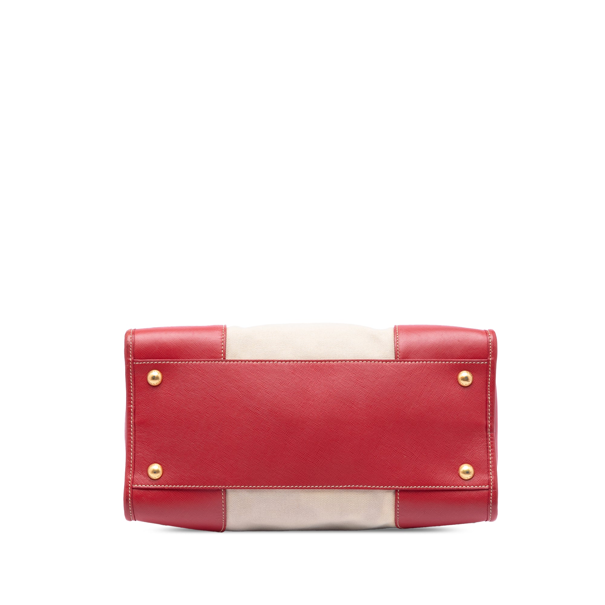 Saffiano Trimmed Canvas Canapa Logo Satchel - Image 3