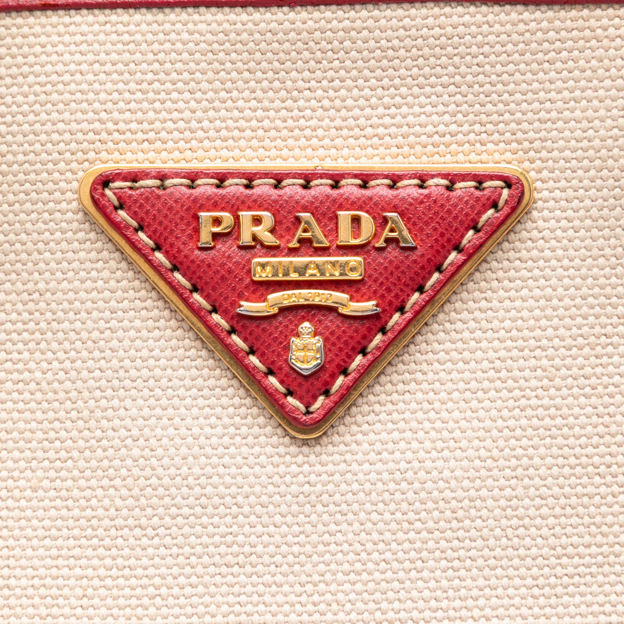 Saffiano Trimmed Canvas Canapa Logo Satchel - Image 5