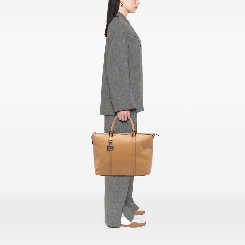 Leather GG Charm Satchel - Image 7