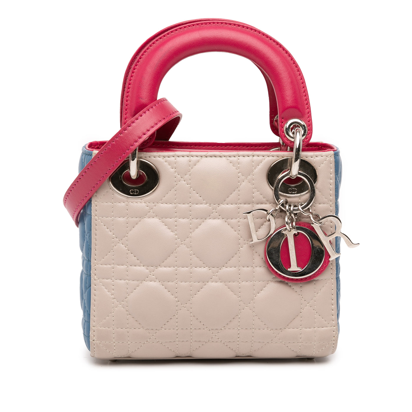 Mini Tricolor Lambskin Cannage Lady Dior - Image 1