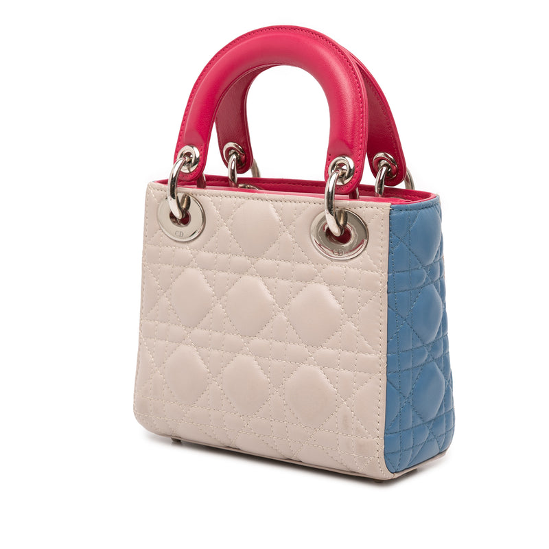 Mini Tricolor Lambskin Cannage Lady Dior - Image 2