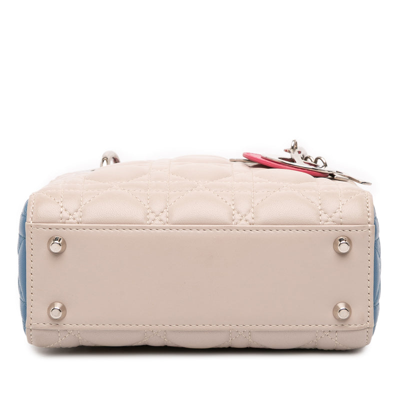 Mini Tricolor Lambskin Cannage Lady Dior - Image 3