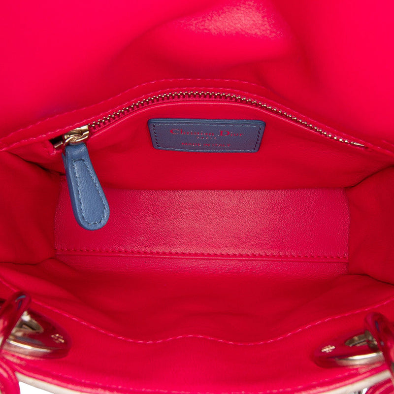 Mini Tricolor Lambskin Cannage Lady Dior - Image 4