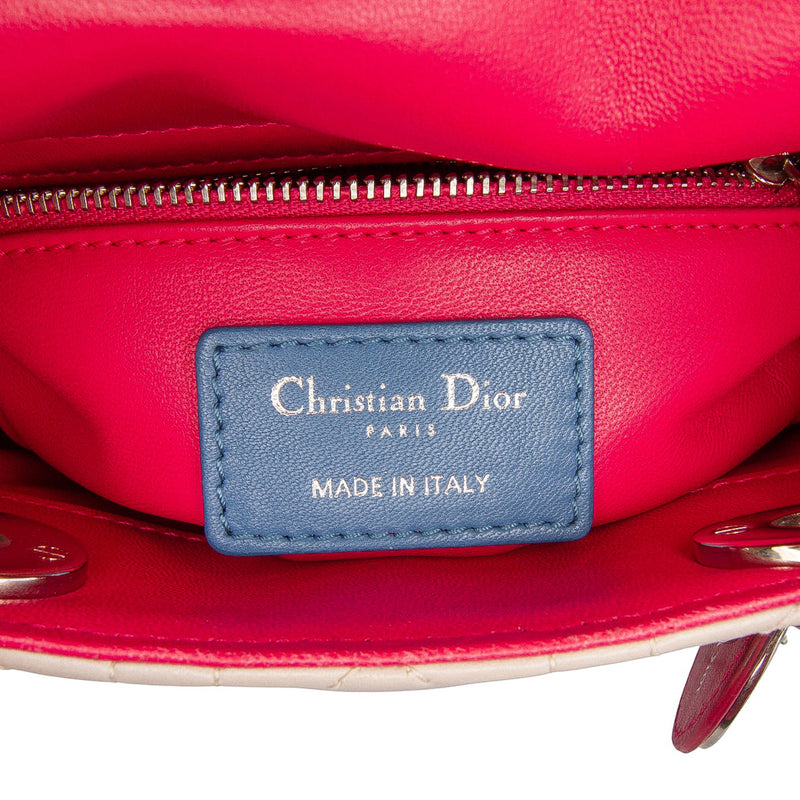 Mini Tricolor Lambskin Cannage Lady Dior - Image 5