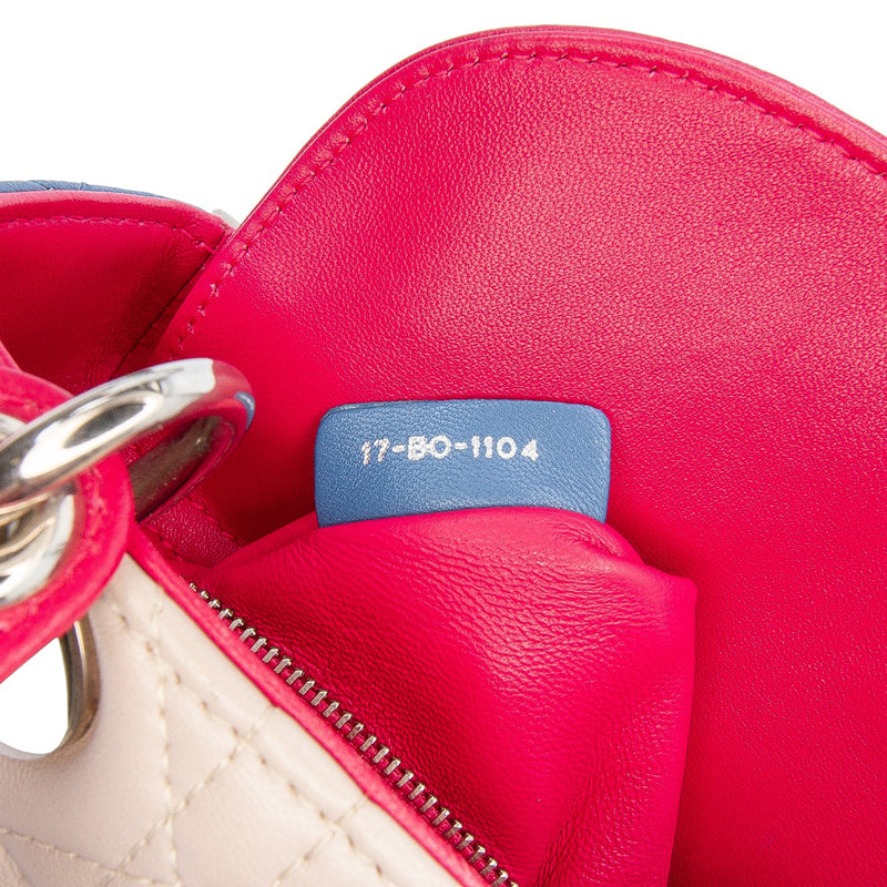 Mini Tricolor Lambskin Cannage Lady Dior - Image 6