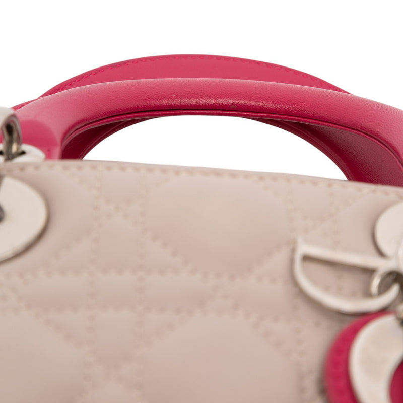 Mini Tricolor Lambskin Cannage Lady Dior - Image 7