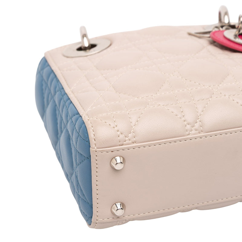 Mini Tricolor Lambskin Cannage Lady Dior - Image 9