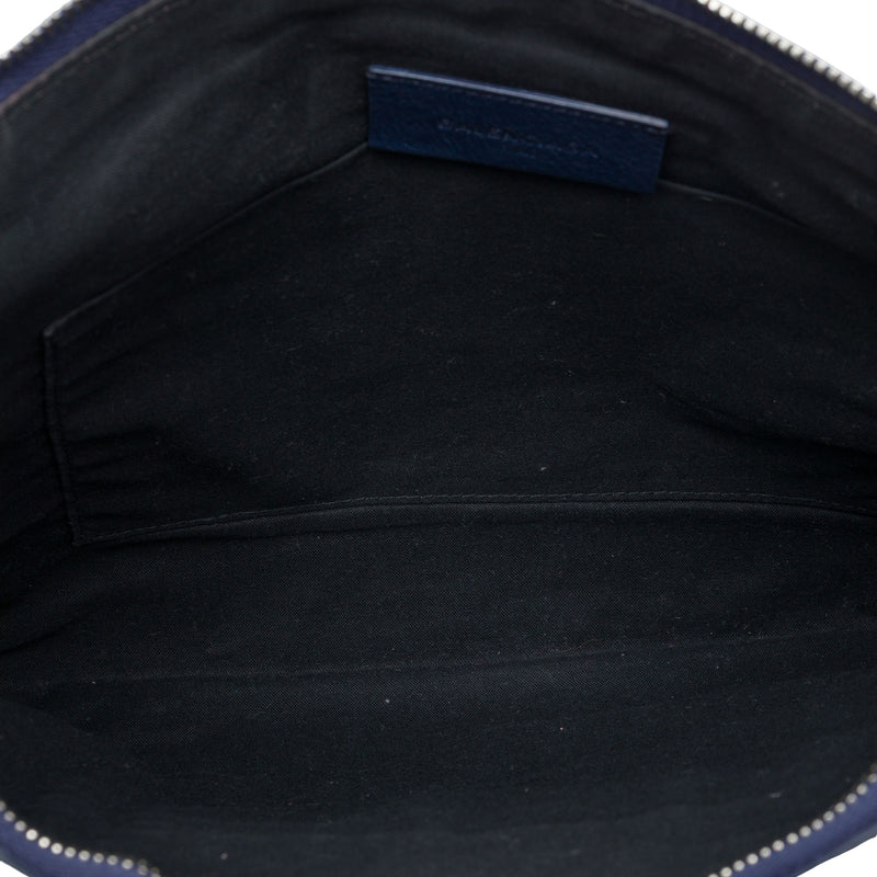 Lambskin Motocross Giant 12 Zip Around Flat Clutch - Image 4