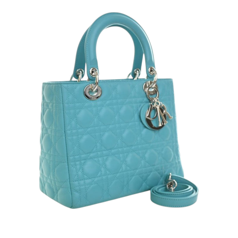 Medium Lambskin Cannage Lady Dior - Image 2