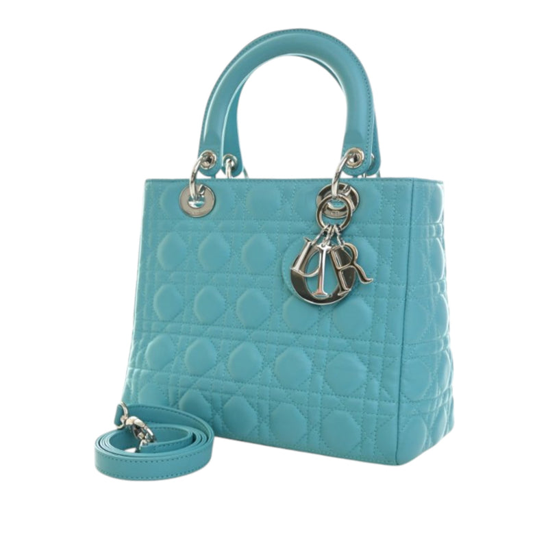 Medium Lambskin Cannage Lady Dior - Image 3