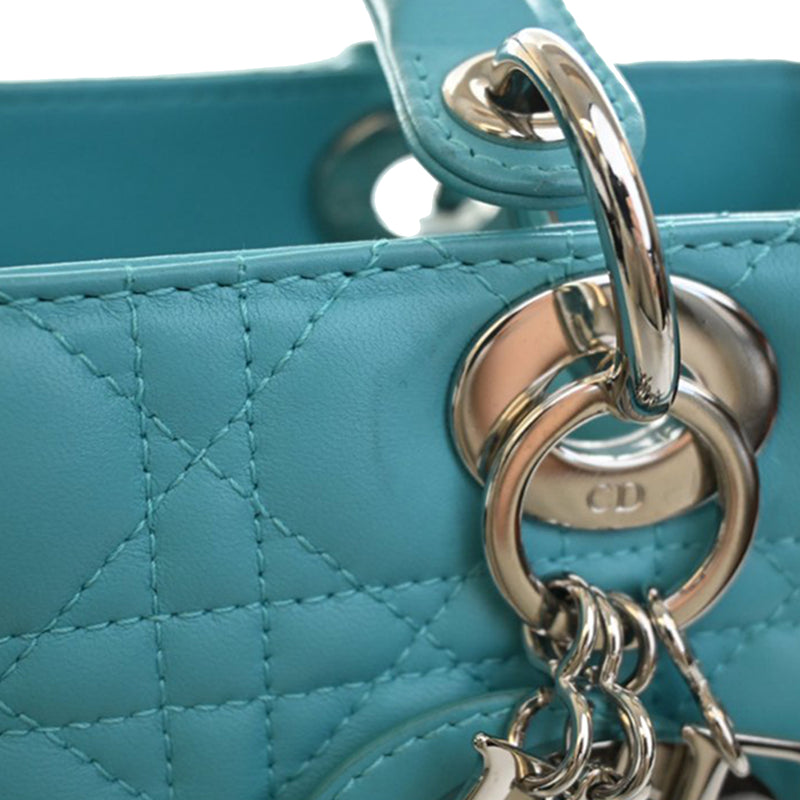 Medium Lambskin Cannage Lady Dior - Image 8