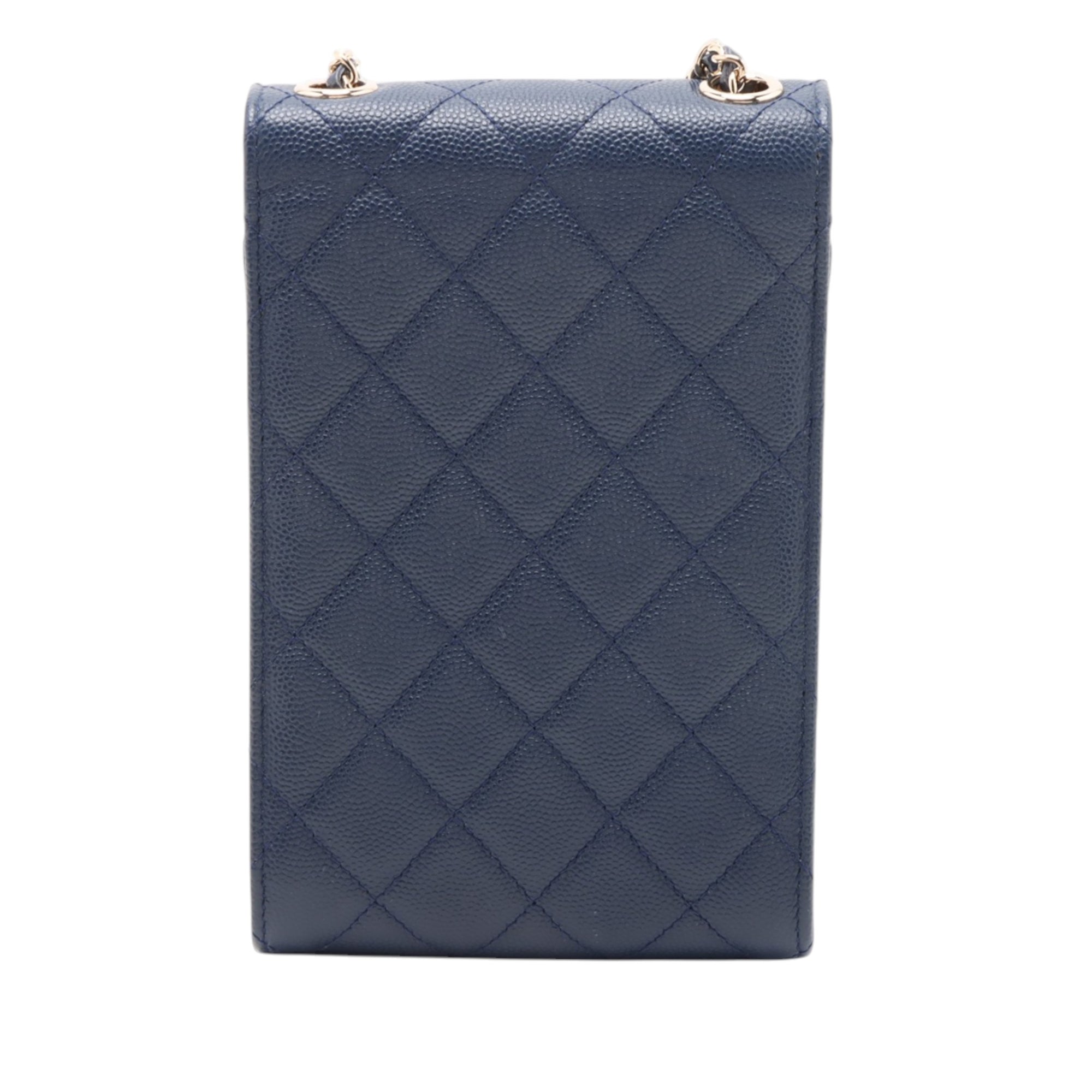 Quilted Caviar Golden Class Phone Holder - Image 2