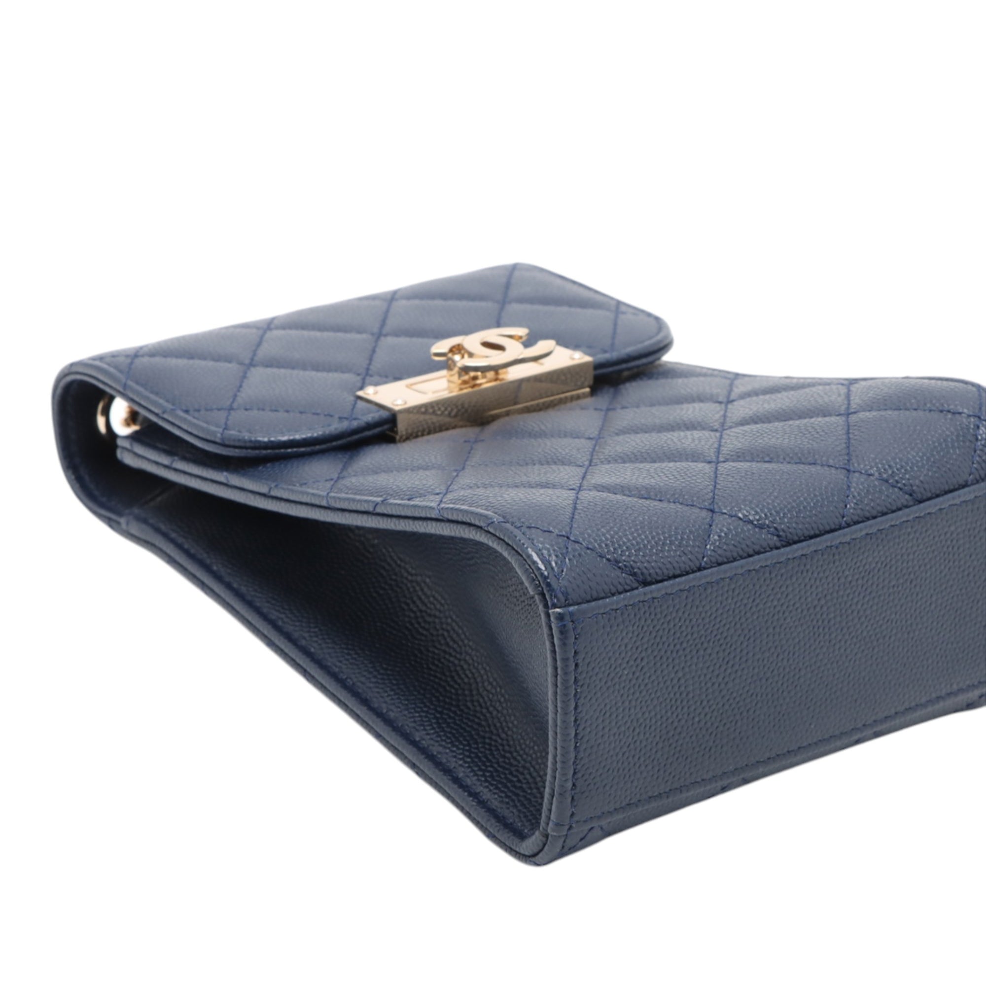 Quilted Caviar Golden Class Phone Holder - Image 5