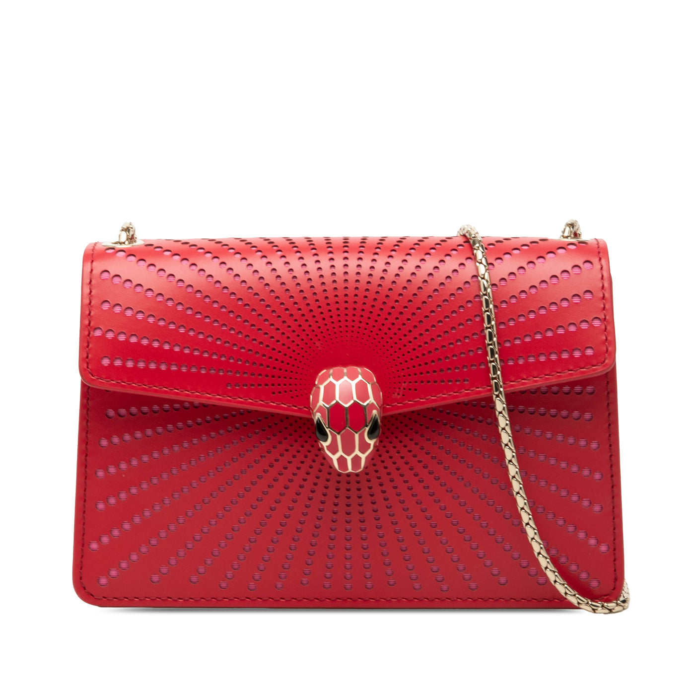 Small Laser Cut Calfskin Serpenti Forever Diamond Blast Sunshine Crossbody - Image 1