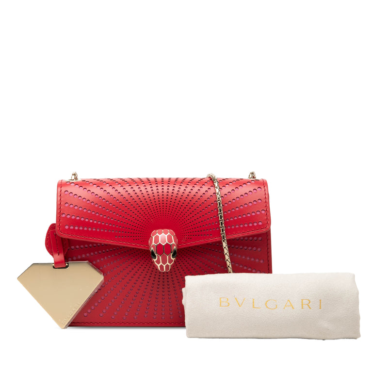 Small Laser Cut Calfskin Serpenti Forever Diamond Blast Sunshine Crossbody - Image 7