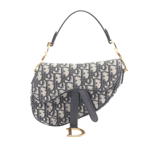 Mini Oblique Canvas Saddle Bag - Image 1