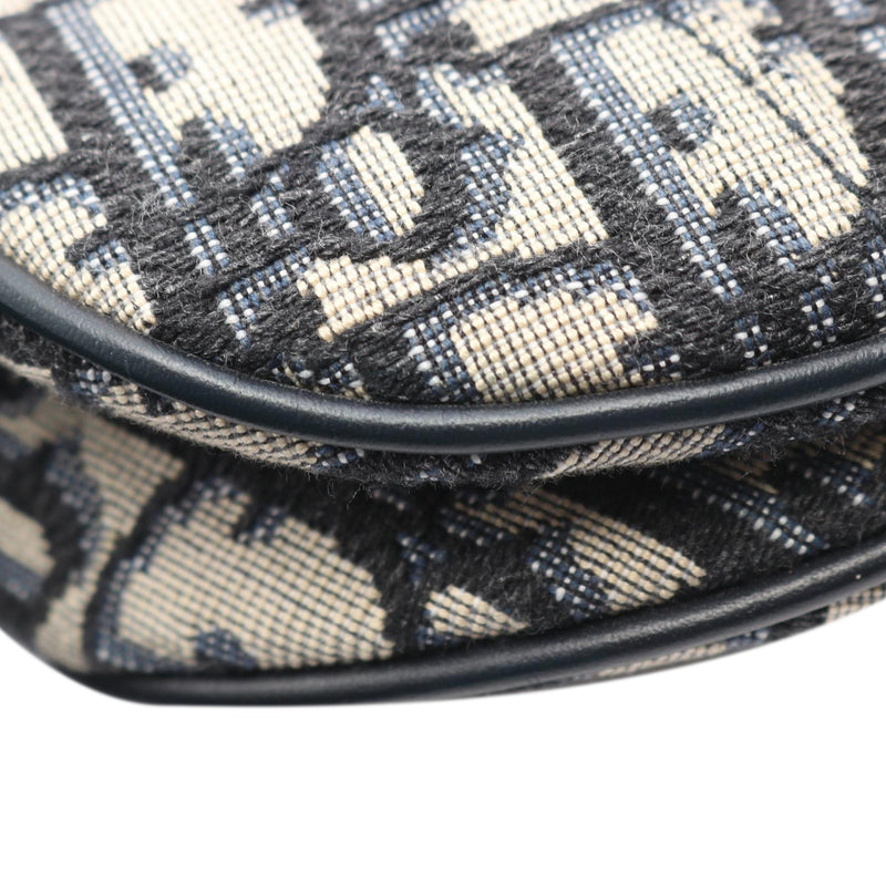 Mini Oblique Canvas Saddle Bag - Image 6