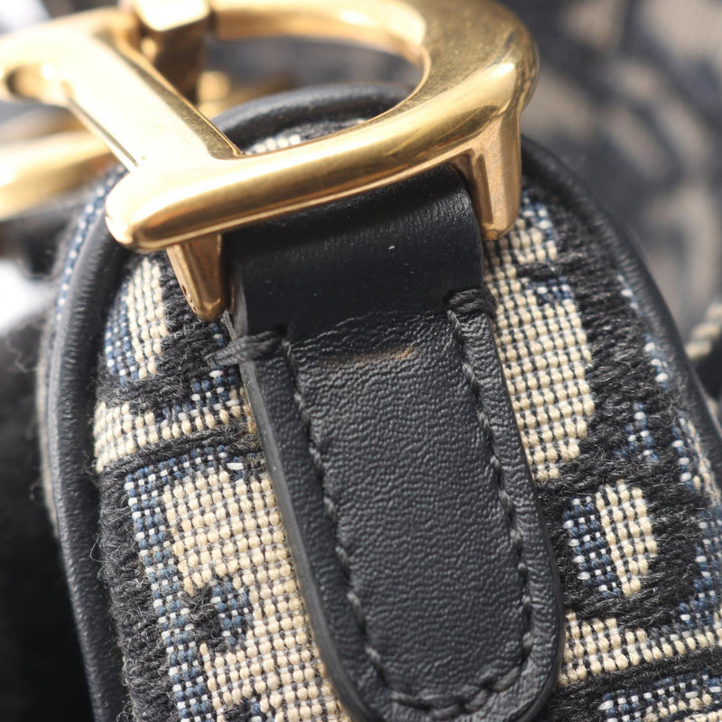 Mini Oblique Canvas Saddle Bag - Image 8