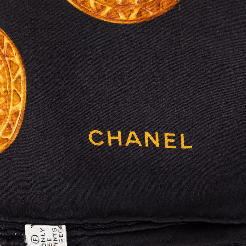 CC Medallion Chain Printed Silk Scarf - Image 2