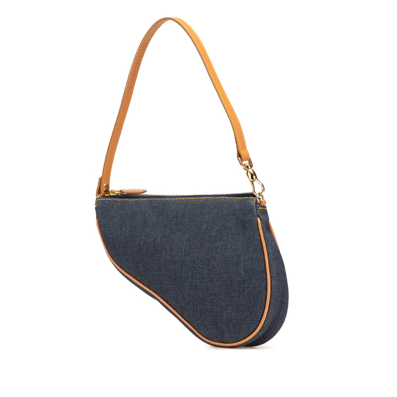 Mini Denim Saddle Pochette - Image 2