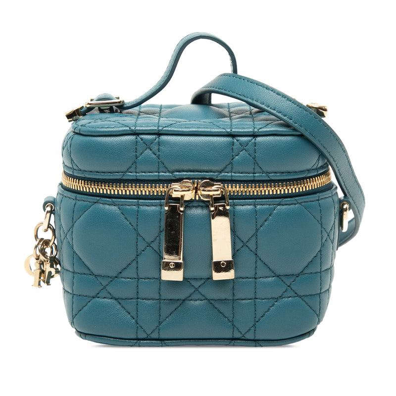 Micro Lambskin Cannage Lady Dior Vanity Case