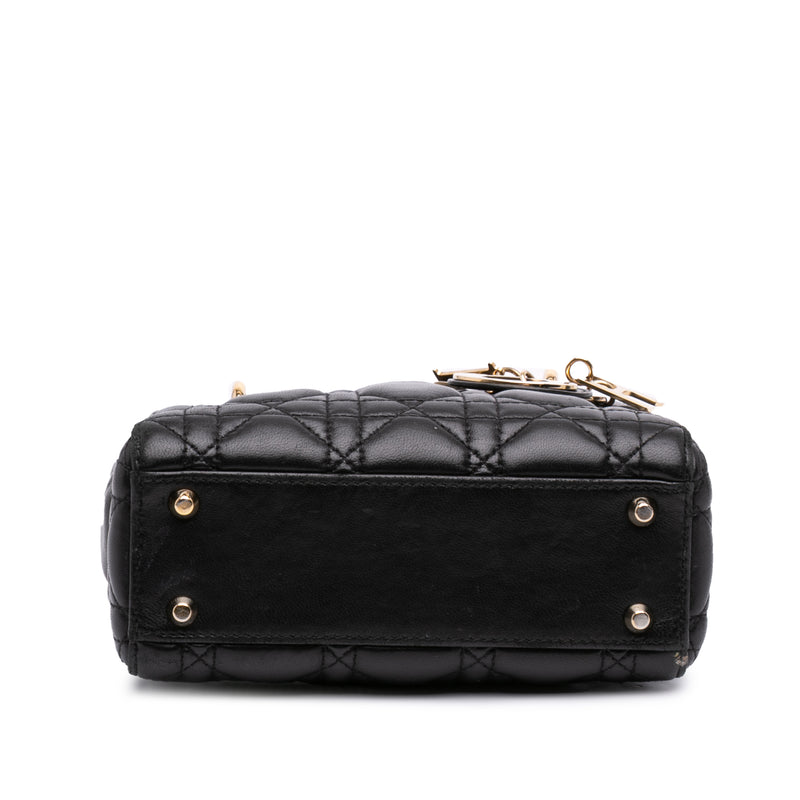 Mini Lambskin Cannage Lady Dior - Image 3
