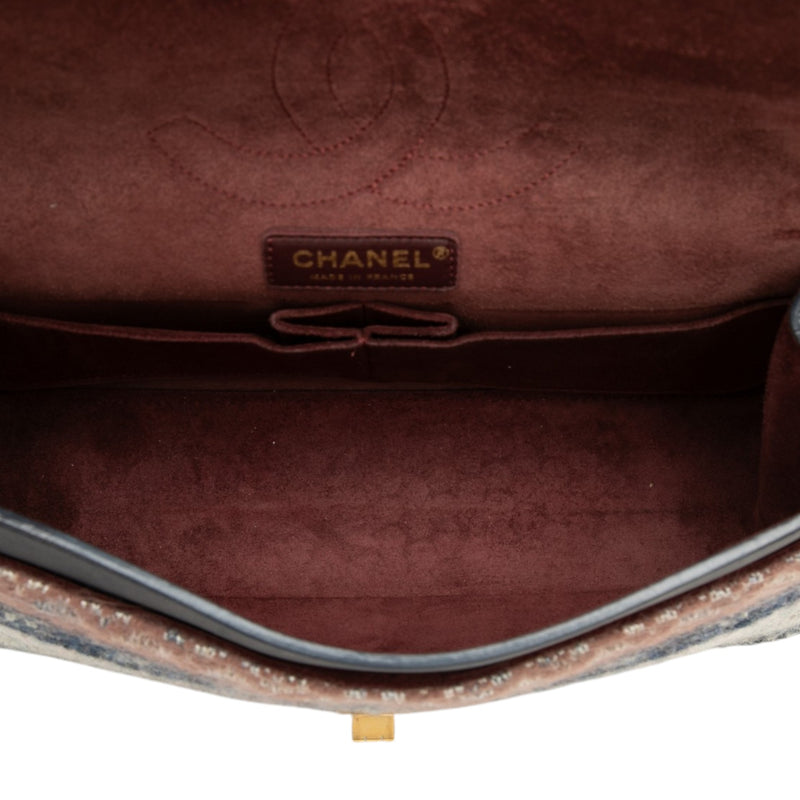 Smooth Calfskin and Knit Reissue 2.55 Medallion Nude Double Flap 226 - Image 4