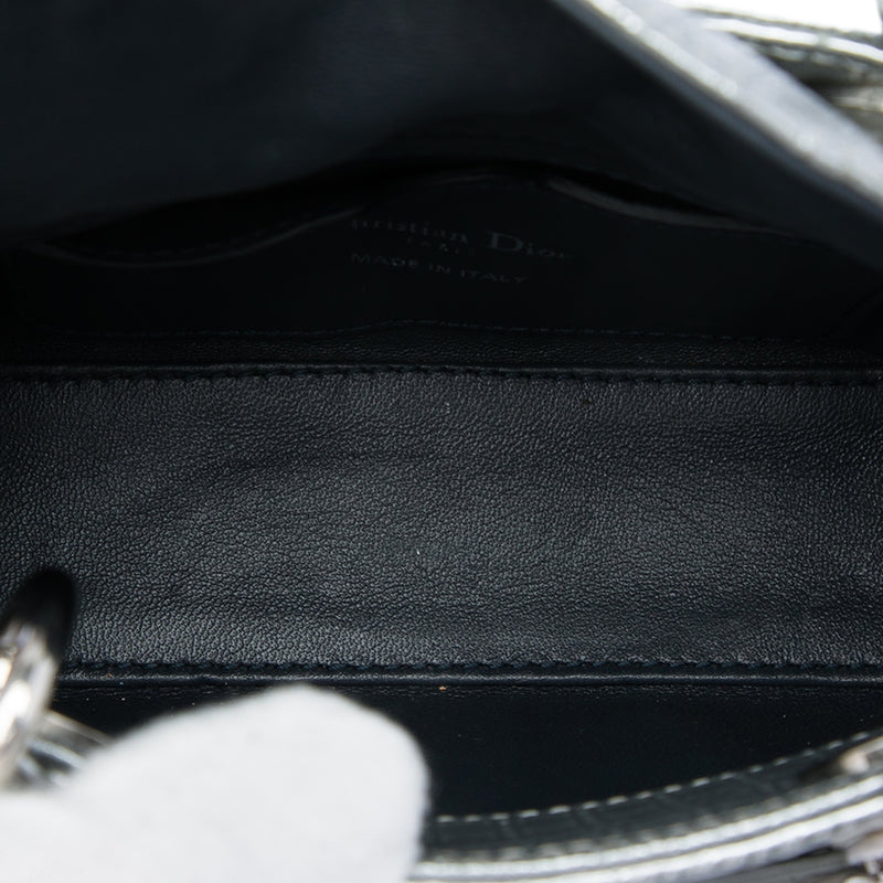 Micro Metallic Patent Microcannage Lady Dior - Image 4