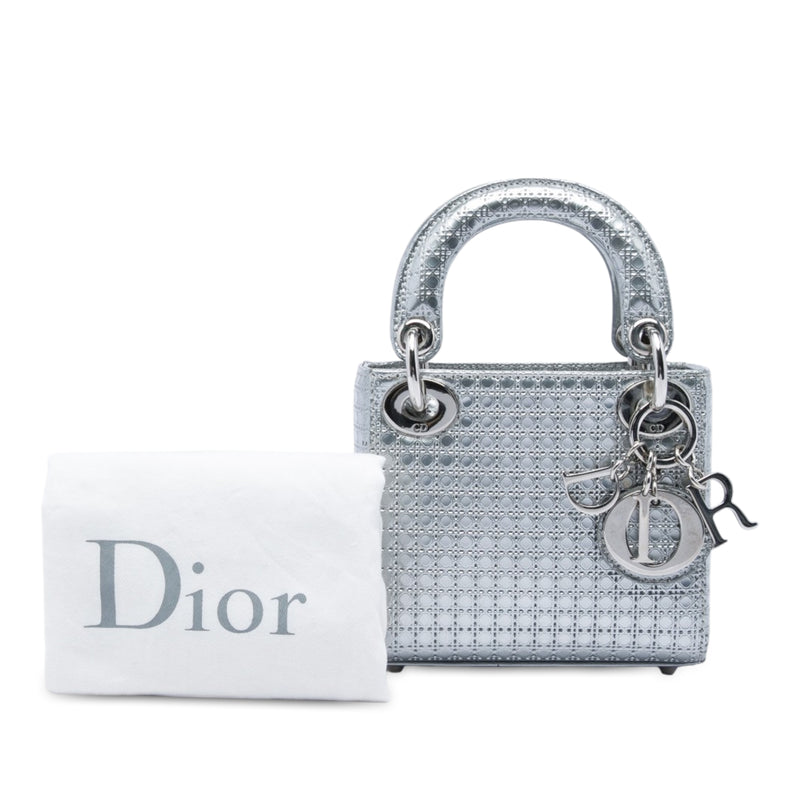 Micro Metallic Patent Microcannage Lady Dior - Image 6