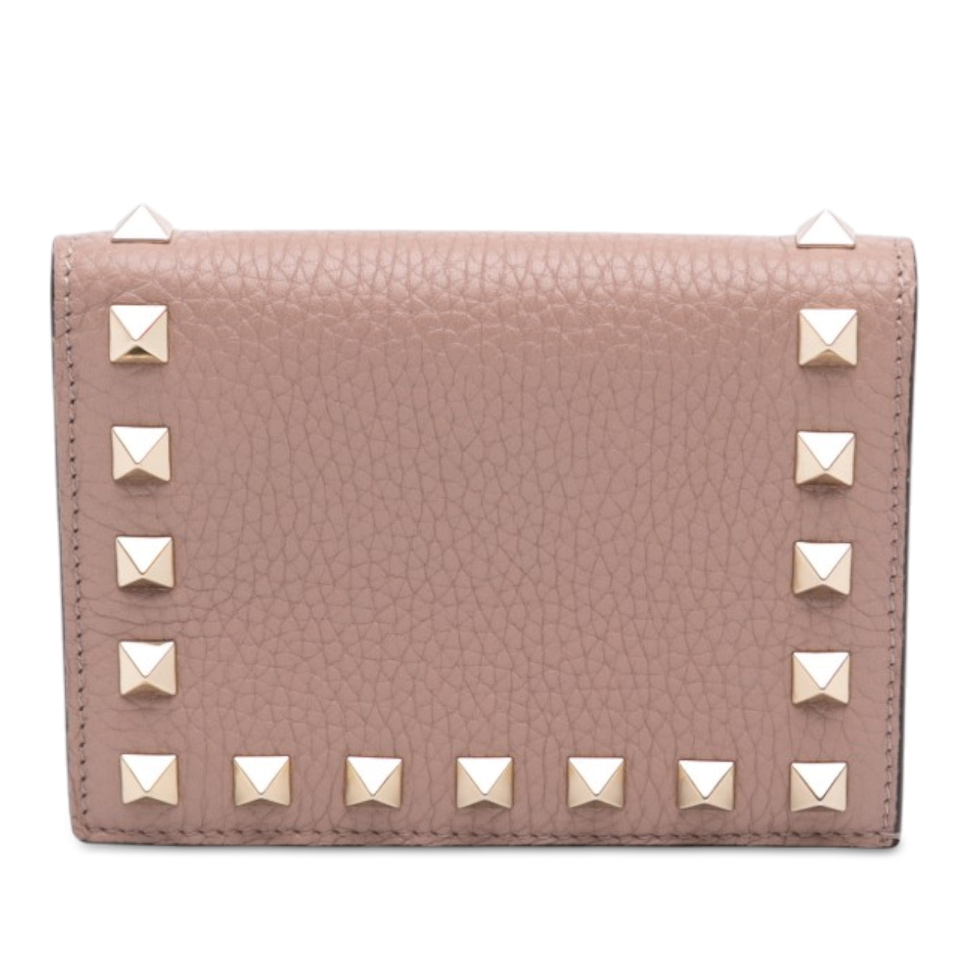 Leather Rockstud Compact Wallet - Image 1