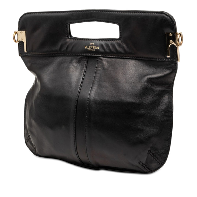 Smooth Calfskin Rockstud Cut Out Handle Satchel - Image 2