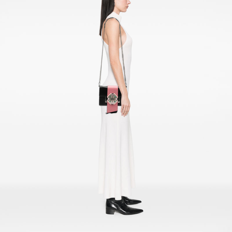 City Calf Crystal Embellished Ribbon Bag - Image 6