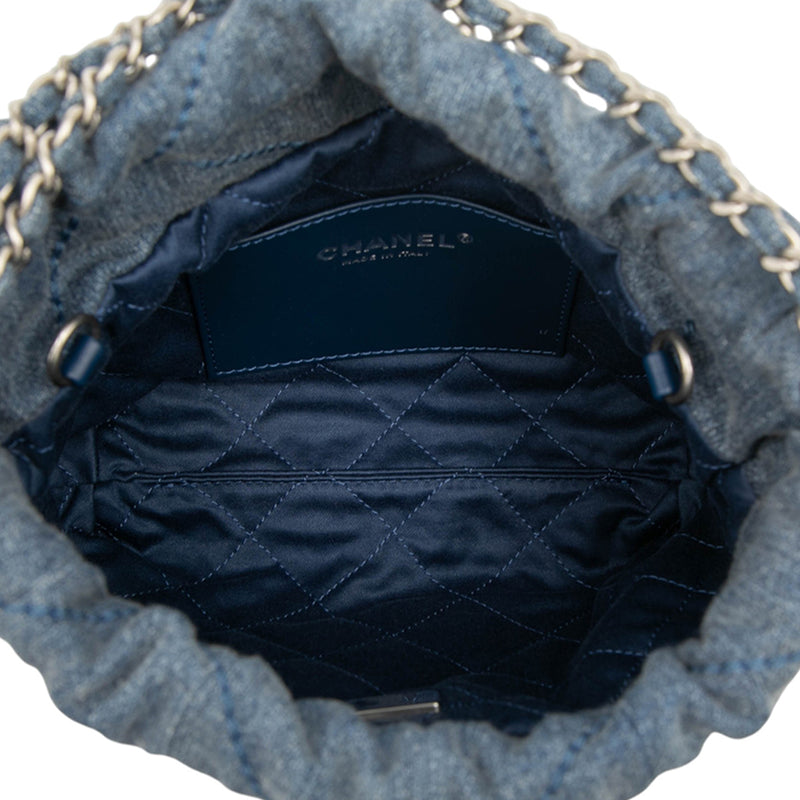 Mini Denim Studded 22 Handbag - Image 4