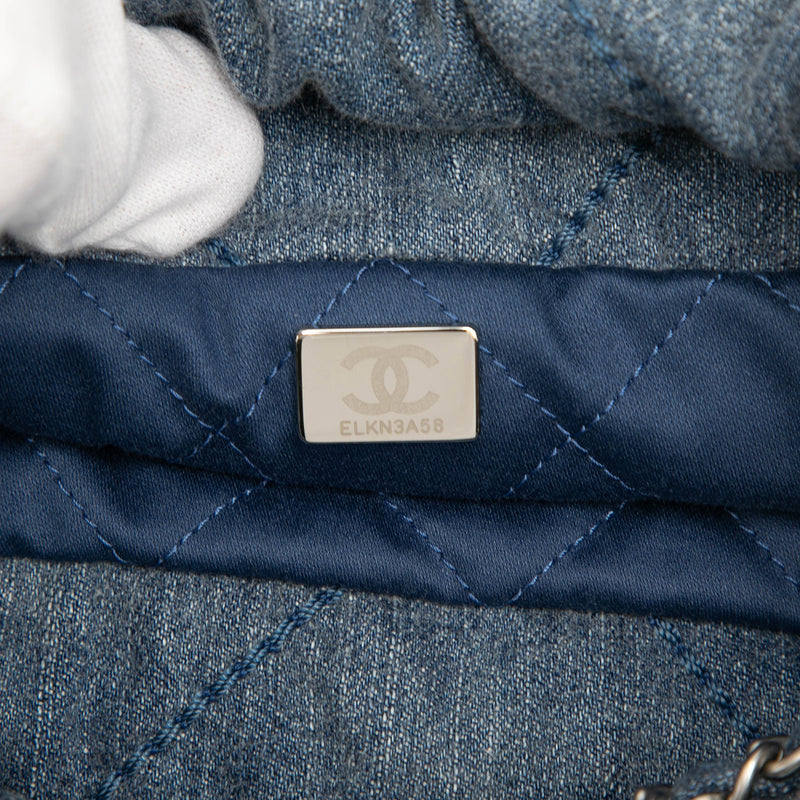 Mini Denim Studded 22 Handbag - Image 6
