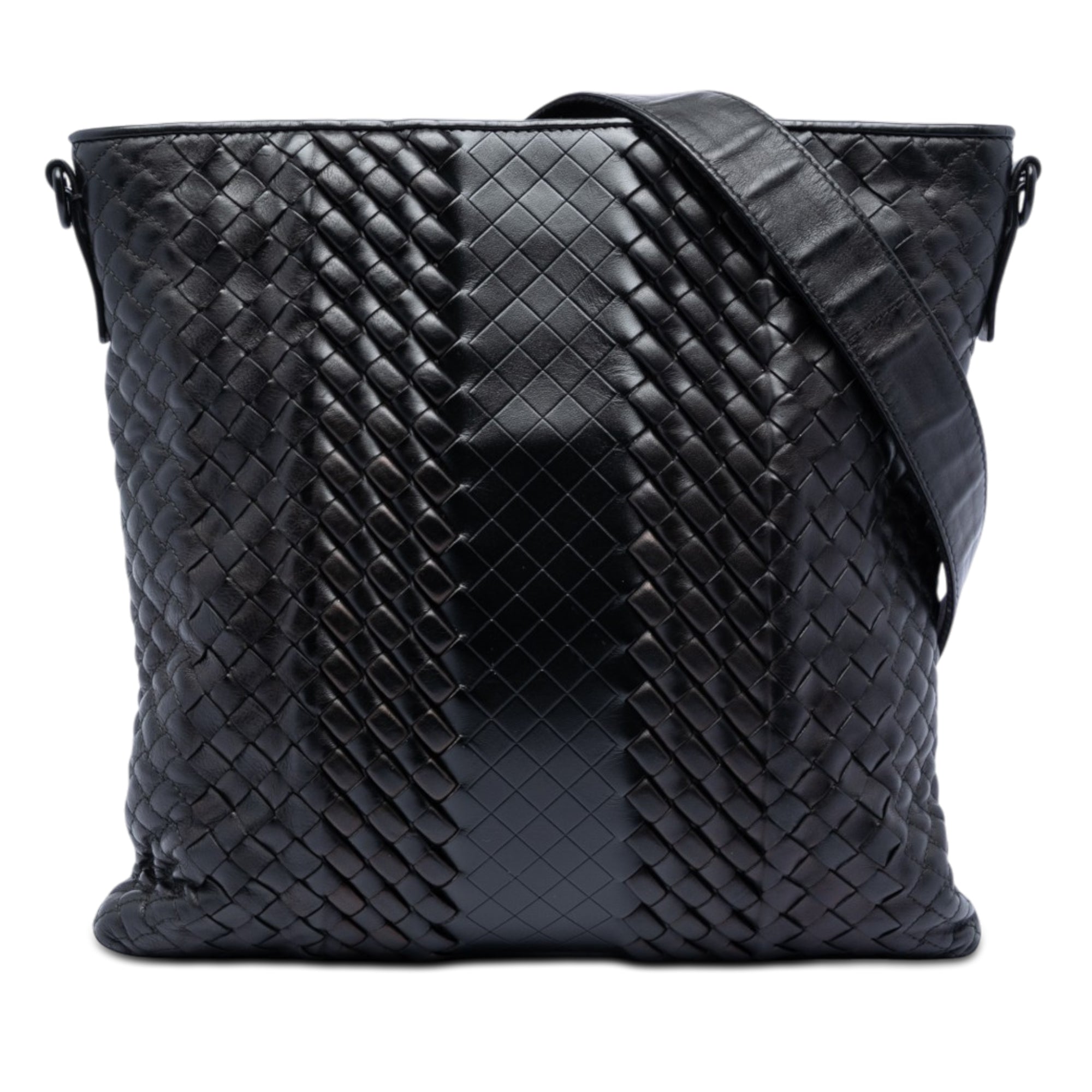 Leather Intreccio Imperatore Crossbody - Image 1