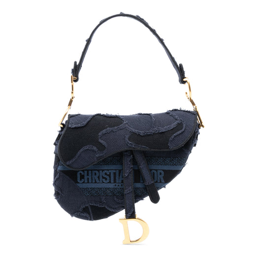 Camouflage Embroidered Canvas Saddle Bag - Image 1