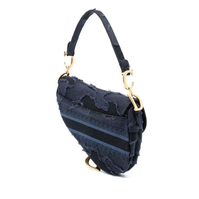 Camouflage Embroidered Canvas Saddle Bag - Image 2