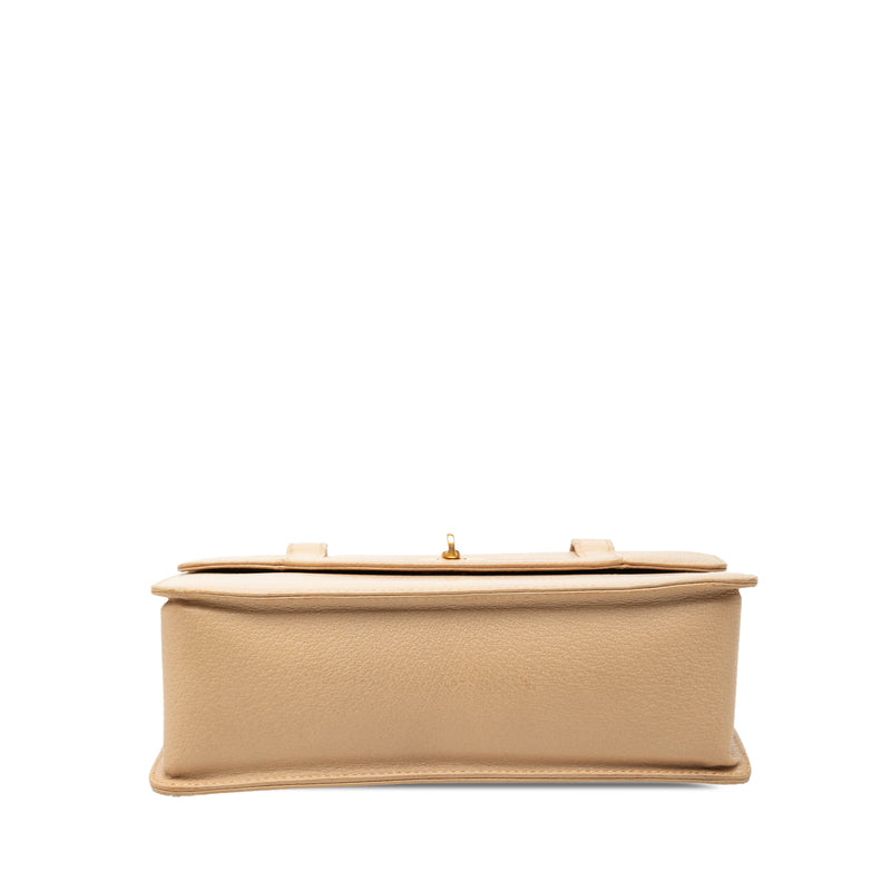 Calfskin Turnlock Bamboo Top Handle Bag - Image 3