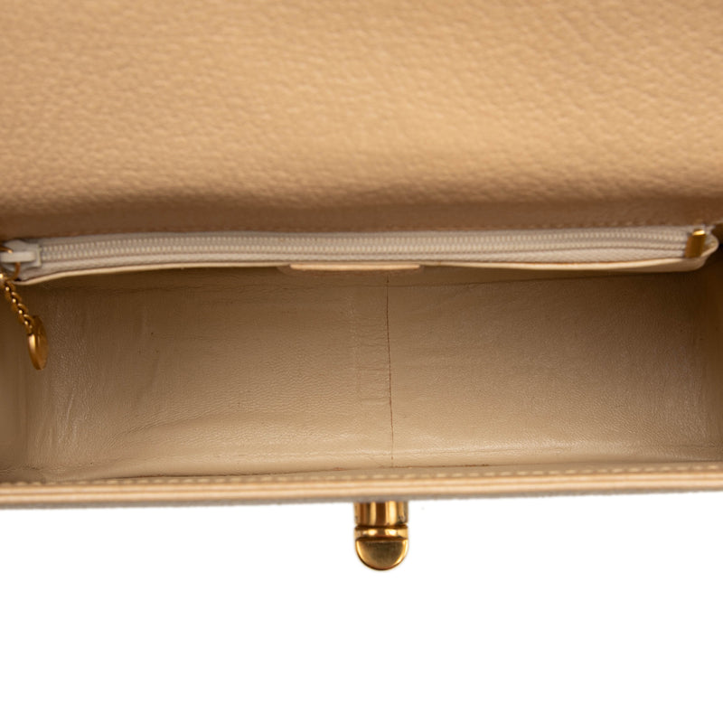 Calfskin Turnlock Bamboo Top Handle Bag - Image 4