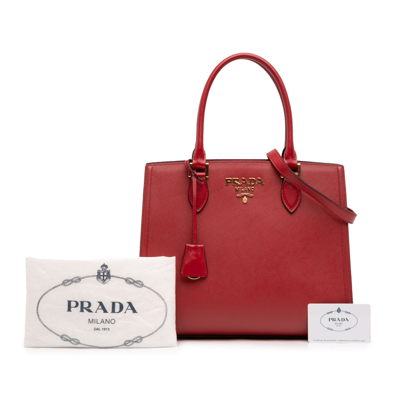 Soft Calf Trimmed Saffiano Lux Satchel - Image 11