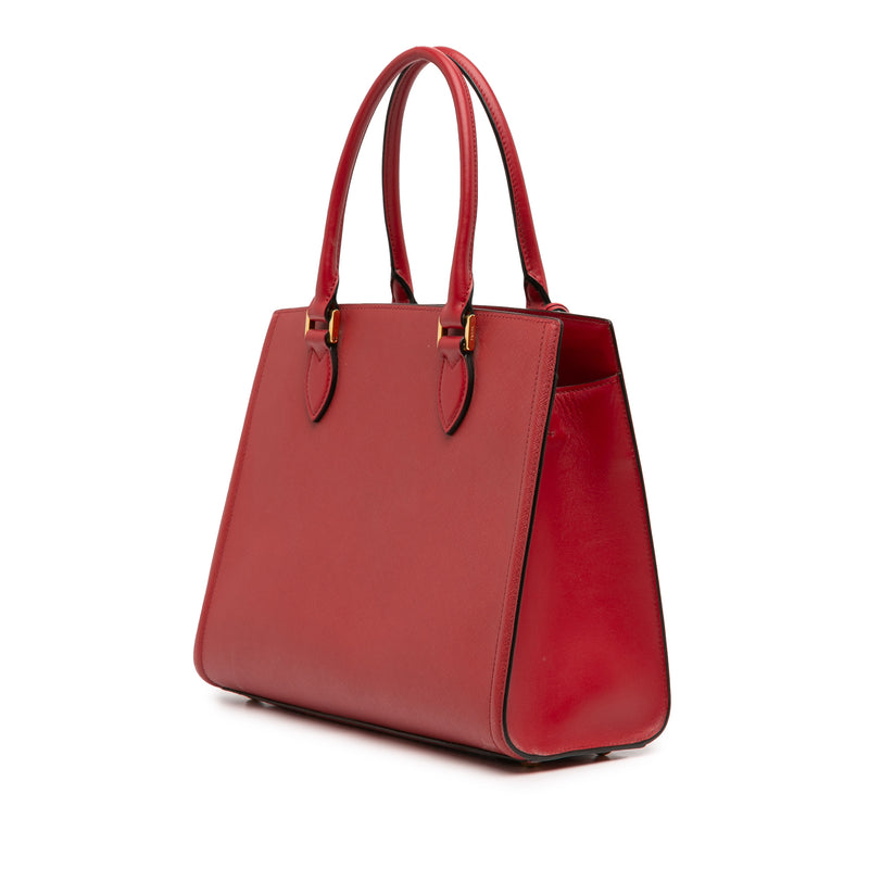 Soft Calf Trimmed Saffiano Lux Satchel - Image 2