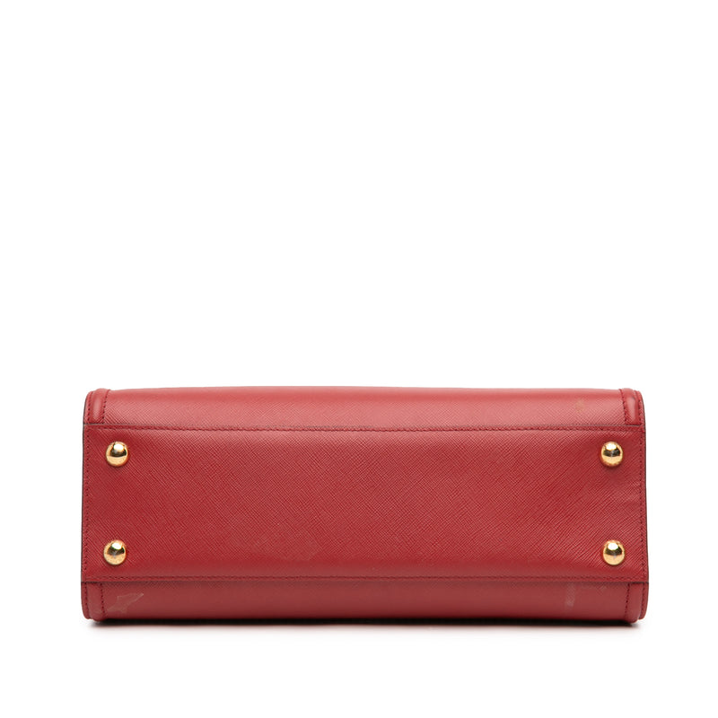 Soft Calf Trimmed Saffiano Lux Satchel - Image 3