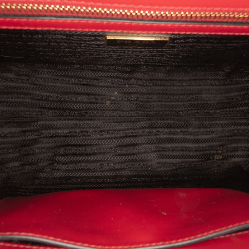 Soft Calf Trimmed Saffiano Lux Satchel - Image 4