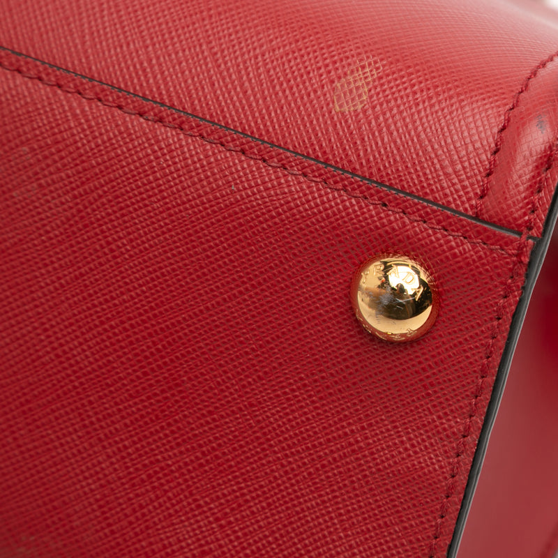 Soft Calf Trimmed Saffiano Lux Satchel - Image 8