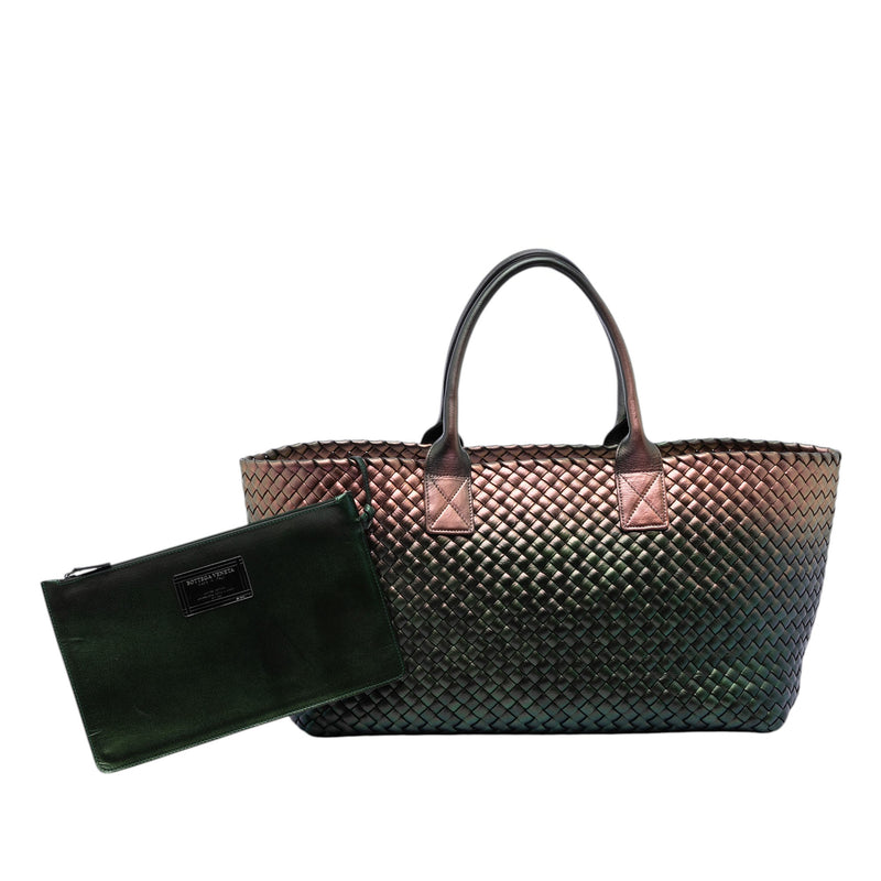 Medium Iridescent Nappa Intrecciato Cabat Tote - Image 7