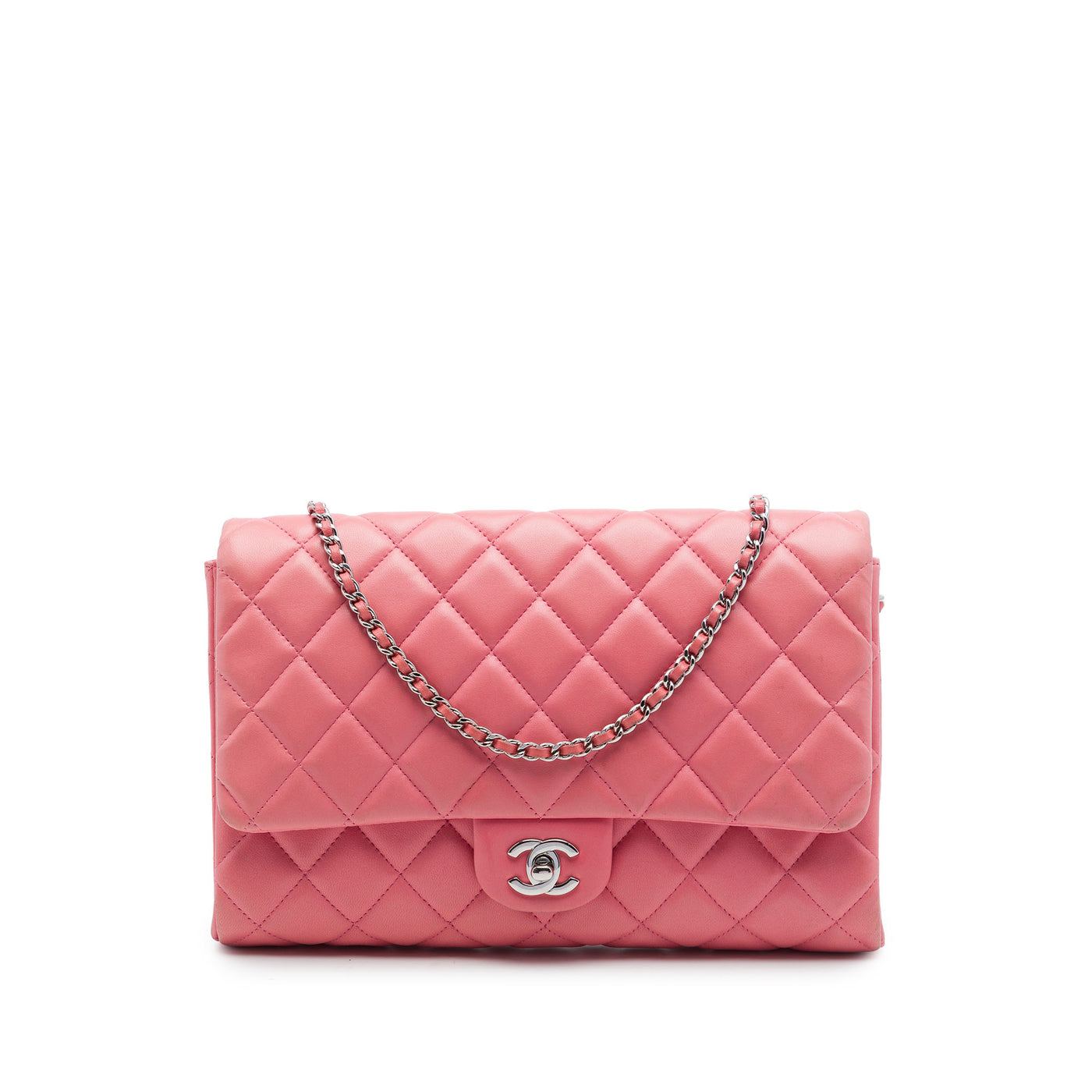 CC Quilted Lambskin Flap Clutch on Chain - Image 1