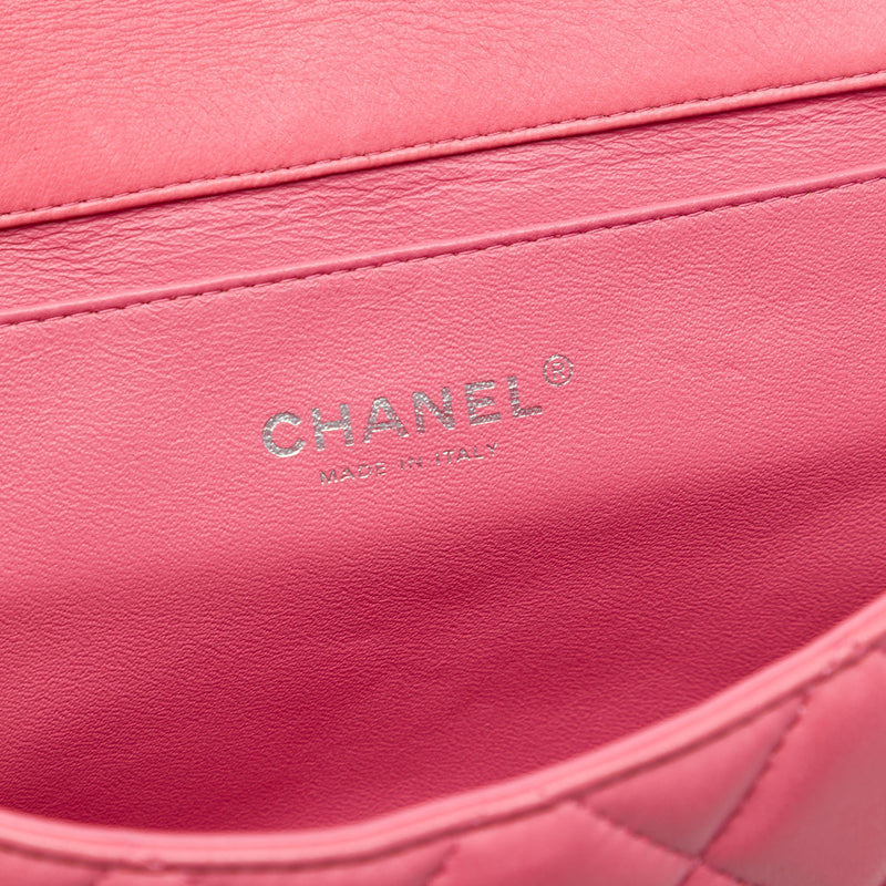CC Quilted Lambskin Flap Clutch on Chain - Image 5