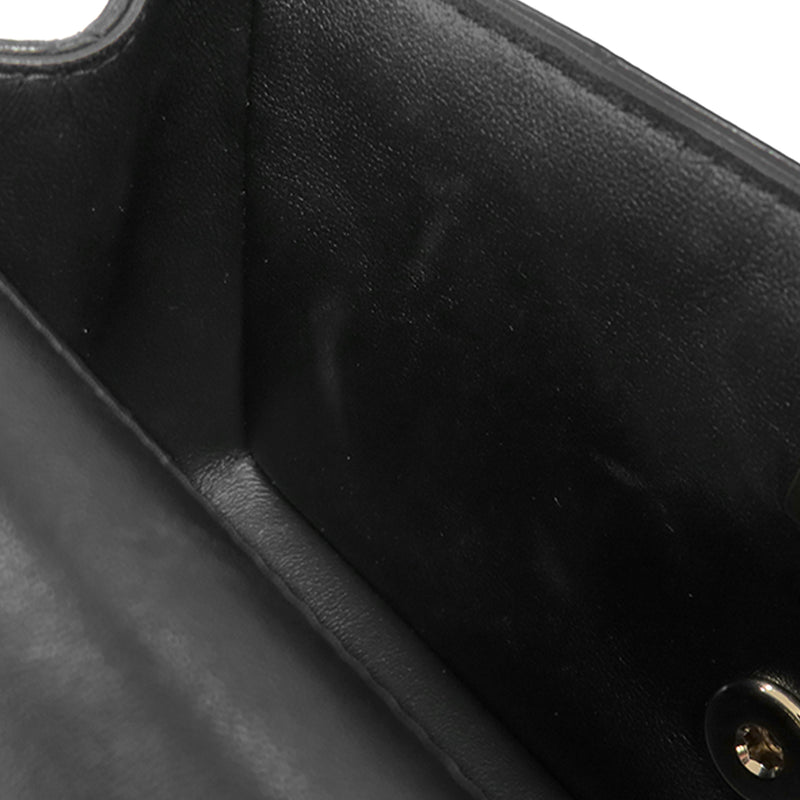 Mini Rectangular Classic Lambskin Lion Charm Top Handle Flap - Image 9